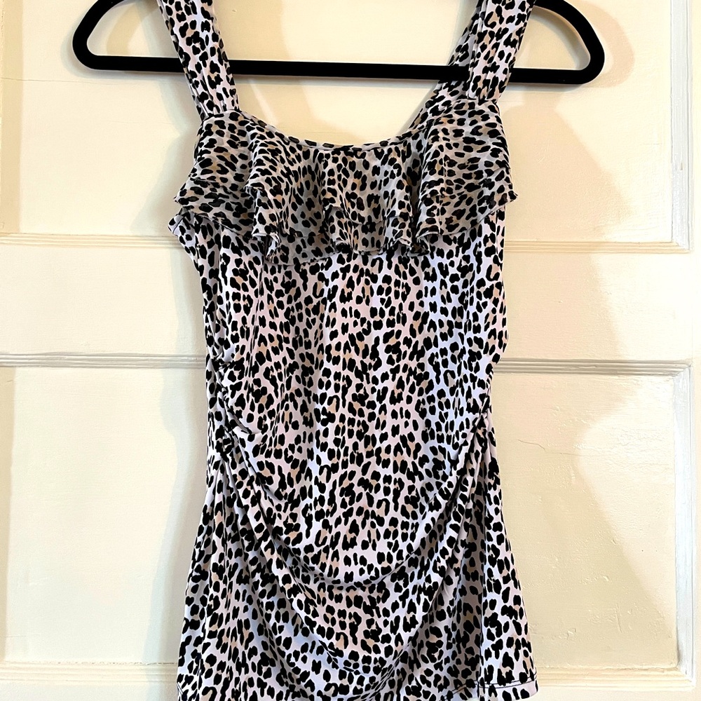 Leopard top White House Black Market